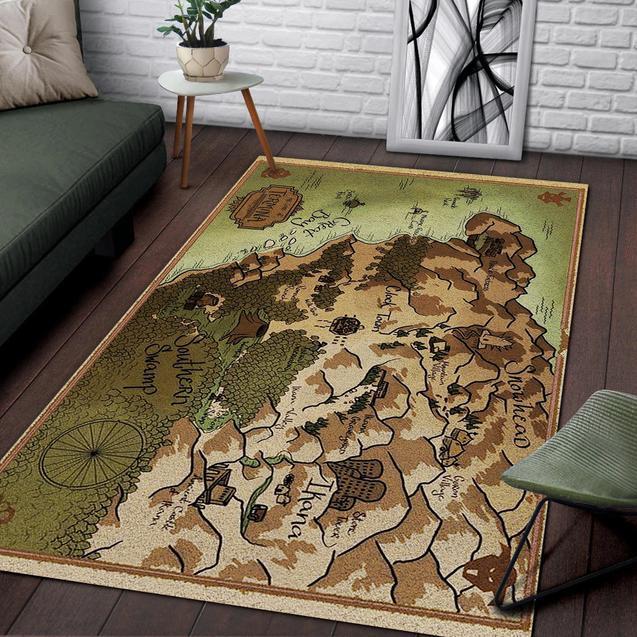 Map Of Termina Area Rectangle Rug