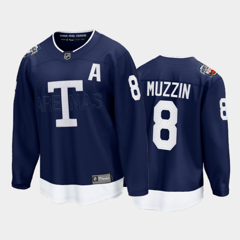 Maple Leafs Jake Muzzin #8 2022 Heritage Classic Navy Jersey