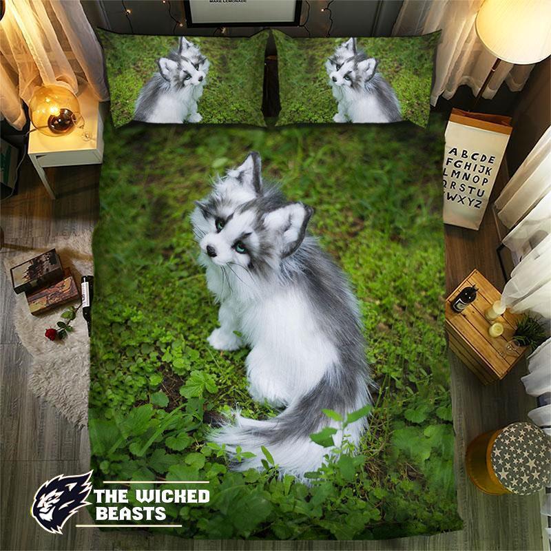 Marble Fox 3D Customized Duvet Cover Bedding Set