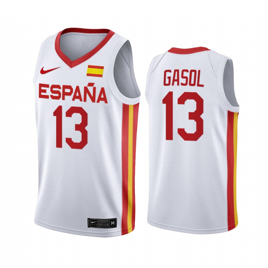 Marc Gasol Spain #13 White 2021 Tokyo Olymipcs Limited Jersey