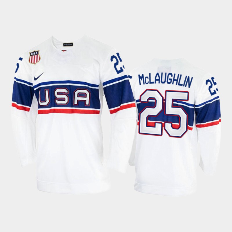 Marc McLaughlin USA White Jersey 2022 Winter Olympics