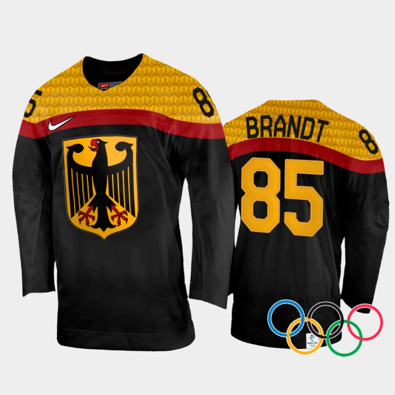 Marcel Brandt Germany Black Away Jersey 2022 Winter Olympics