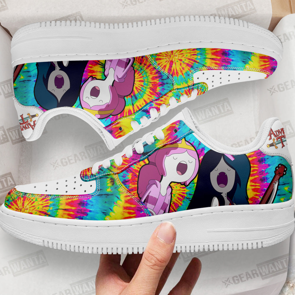 Marceline and Princess Bubblegum Air Sneakers Custom Adventure Time Tie Dye