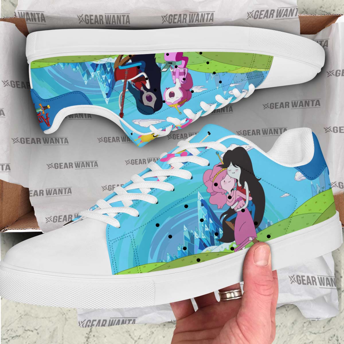 Marceline and Princess Bubblegum Land of Ooo Skate Shoes Custom