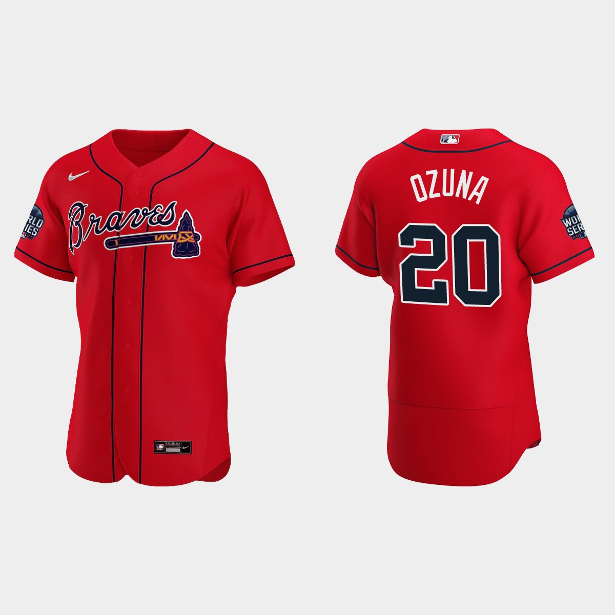 Marcell Ozuna Atlanta Braves 2021 World Series Jersey - Red