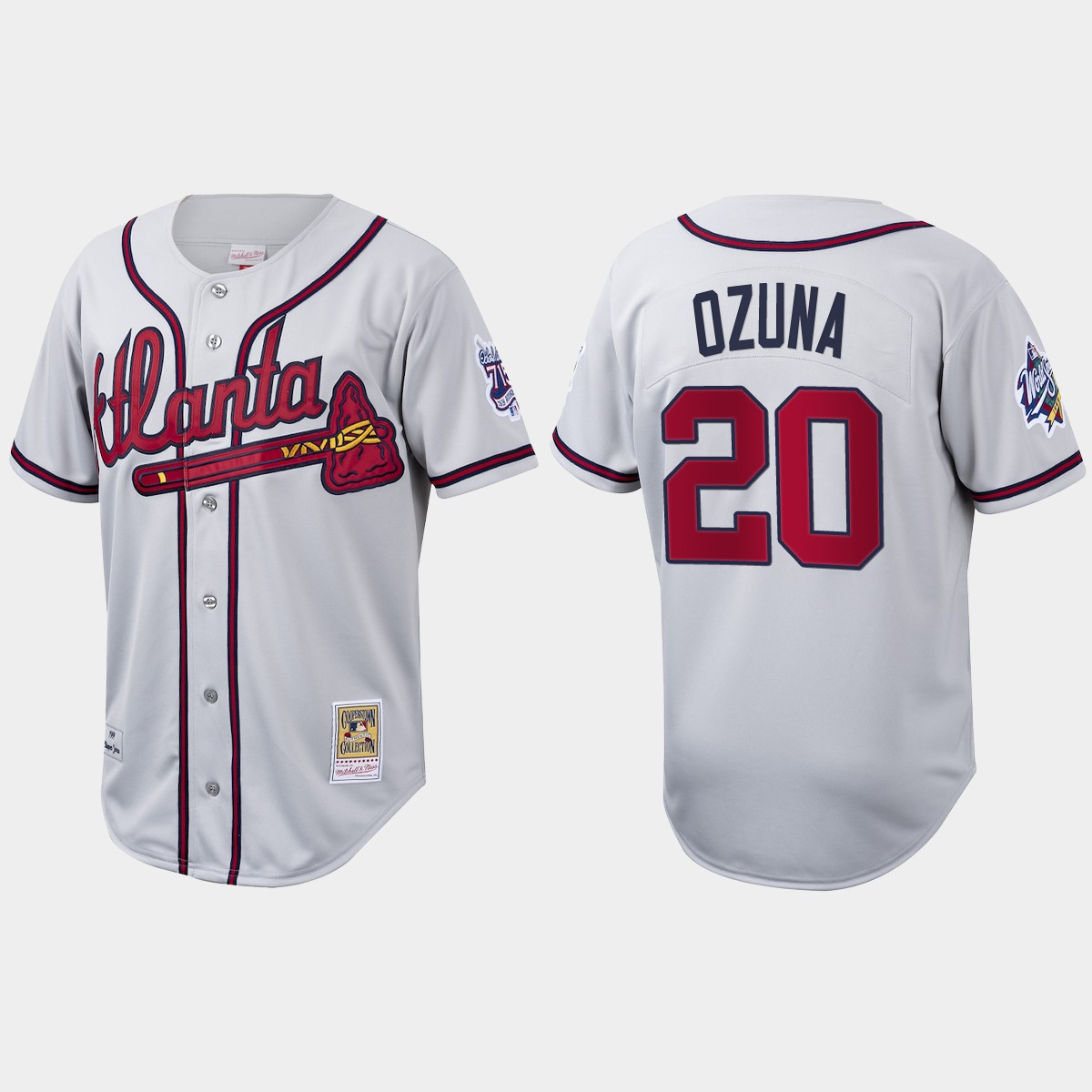 Marcell Ozuna Atlanta Braves Cooperstown Collection Jersey - White