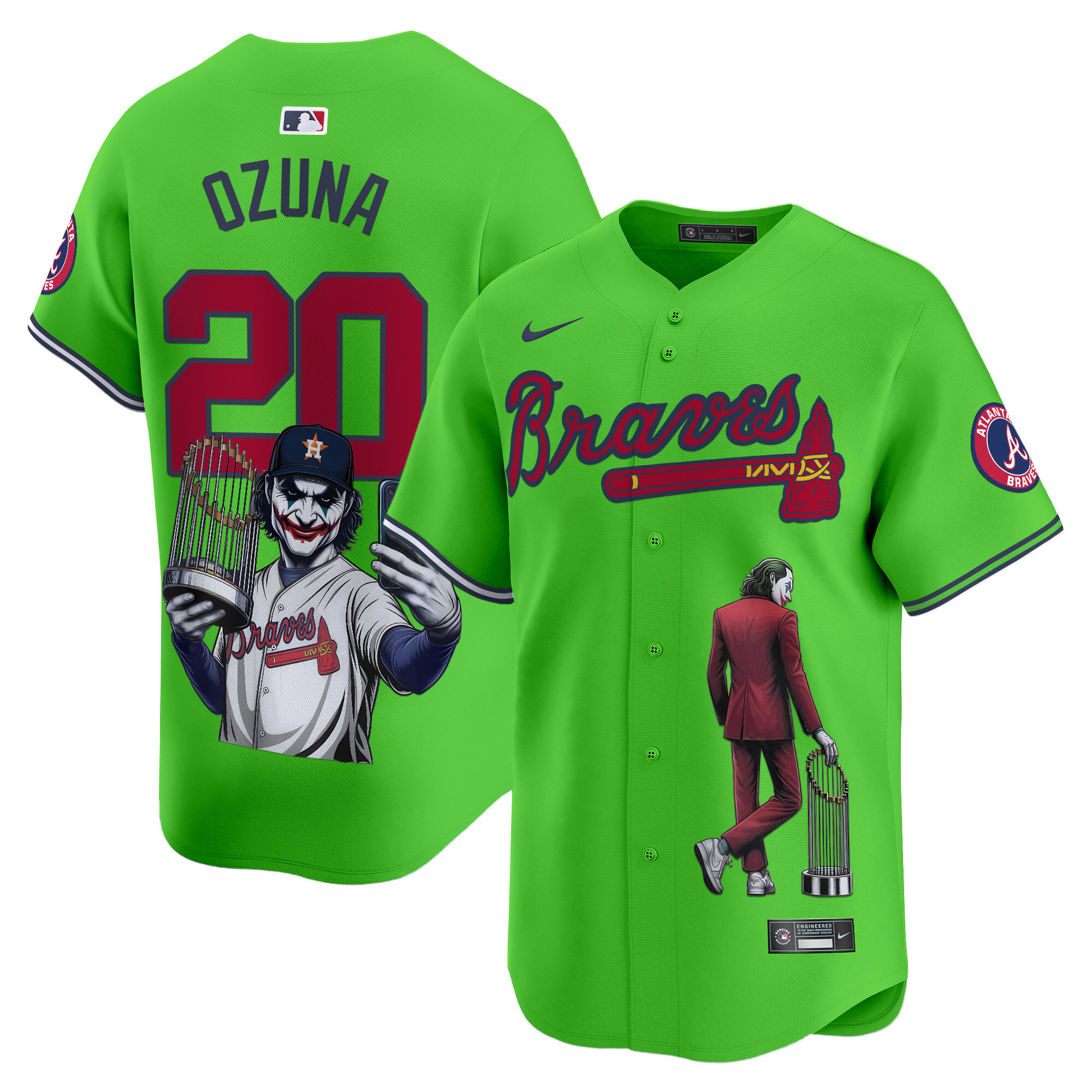 Marcell OzunaUnisex Atlanta Braves Joker Vapor Premier Limited Green Jersey - Printed