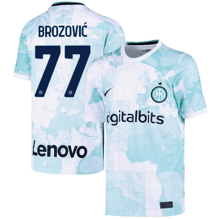Marcelo Brozovi? 77 Inter Milan 2022/23 Away Jersey – Youth, Light Green