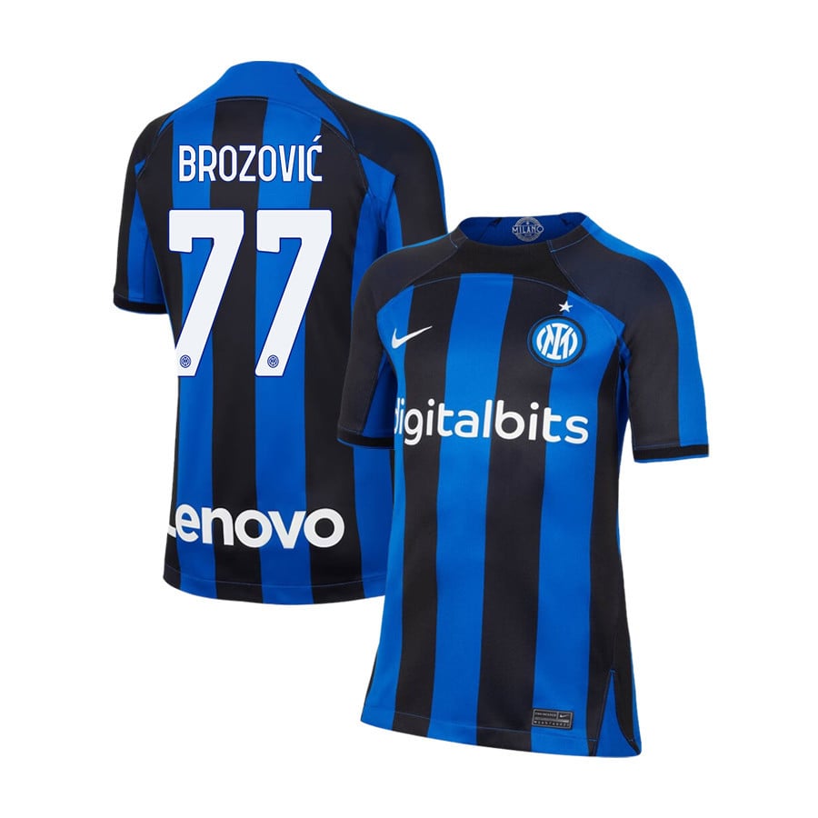 Marcelo Brozovi? 77 Inter Milan 2022/23 Home Jersey – Youth, Black/Blue