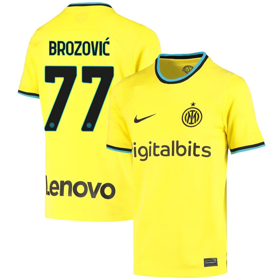 Marcelo Brozovi? 77 Inter Milan 2022/23 Third Jersey – Youth, Yellow