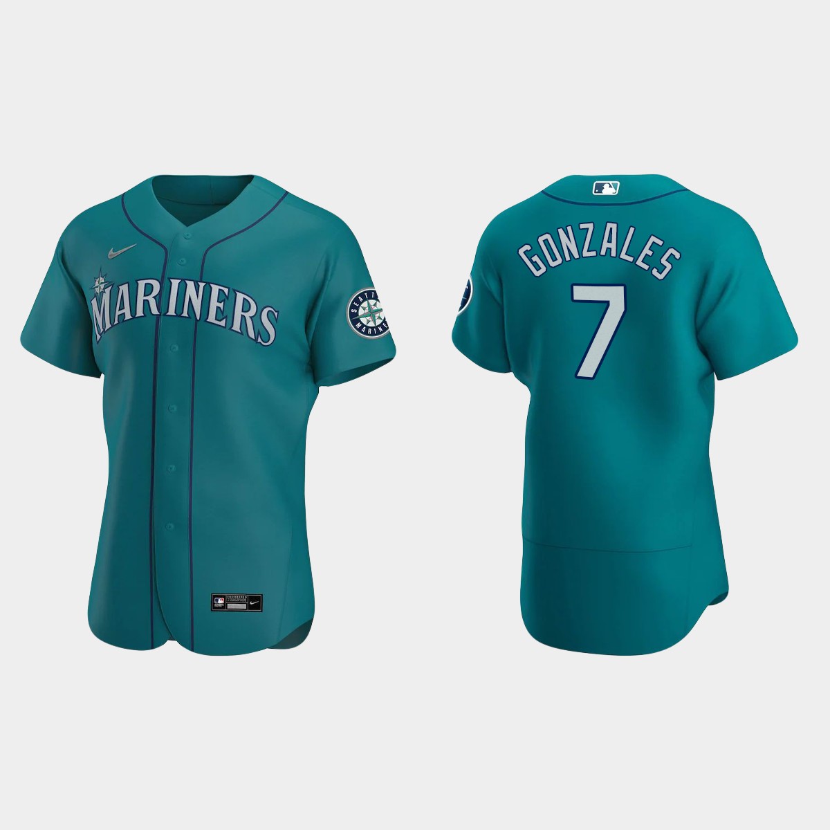 Marco Gonzales #7 Seattle Mariners Aqua 2020 Alternate Jersey