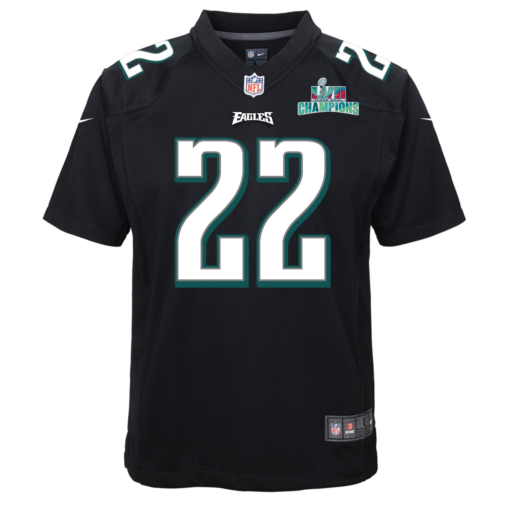 Marcus Epps 22 Philadelphia Eagles Super Bowl LVII Champions Youth Game Stitched Jersey – Black