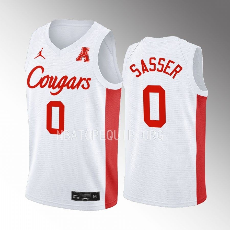 Marcus Sasser Houston Cougars White Jersey 2022-23 College