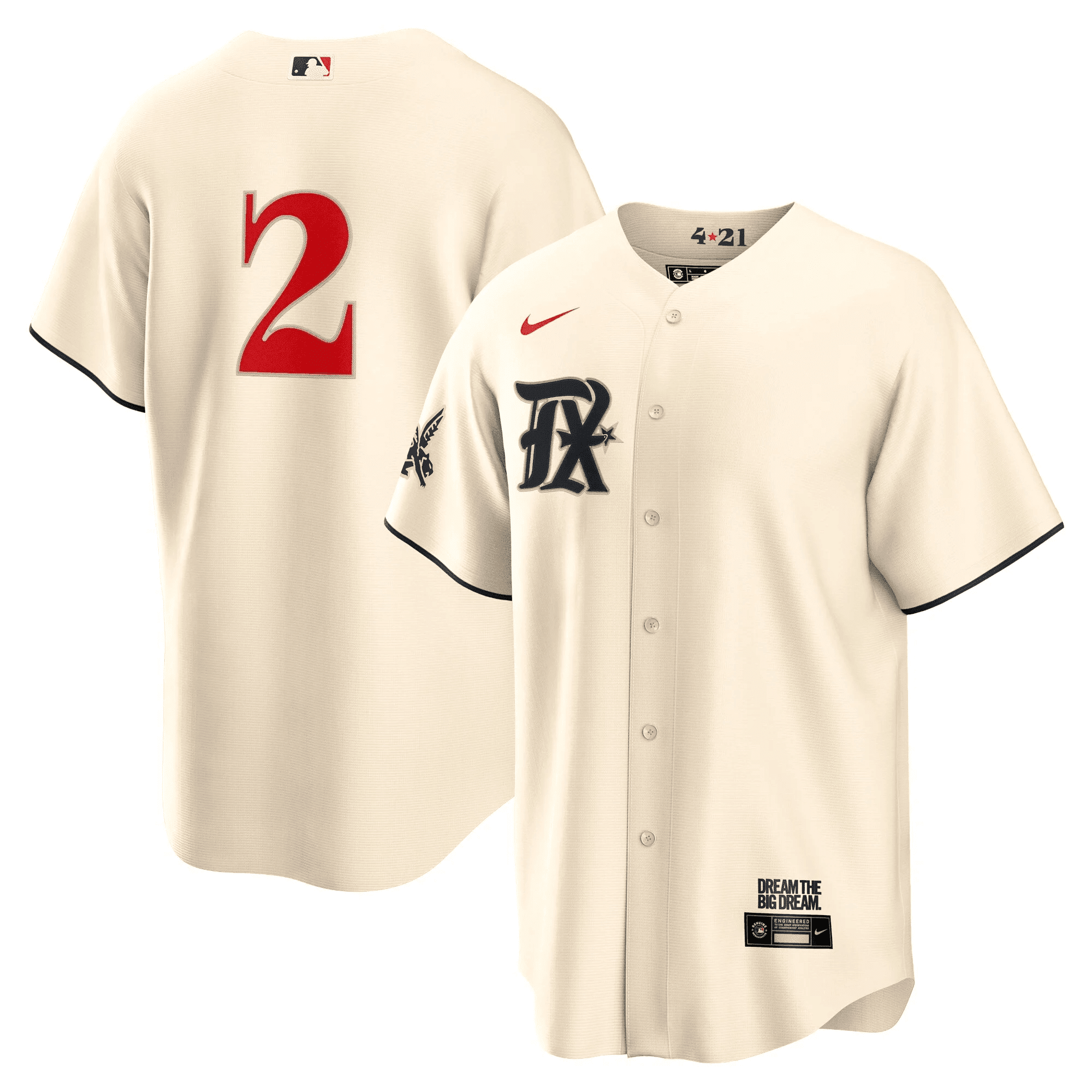 Marcus Semien Men's Texas Rangers 2023 City Connect Collection Cool Cream Jersey - All Stitched