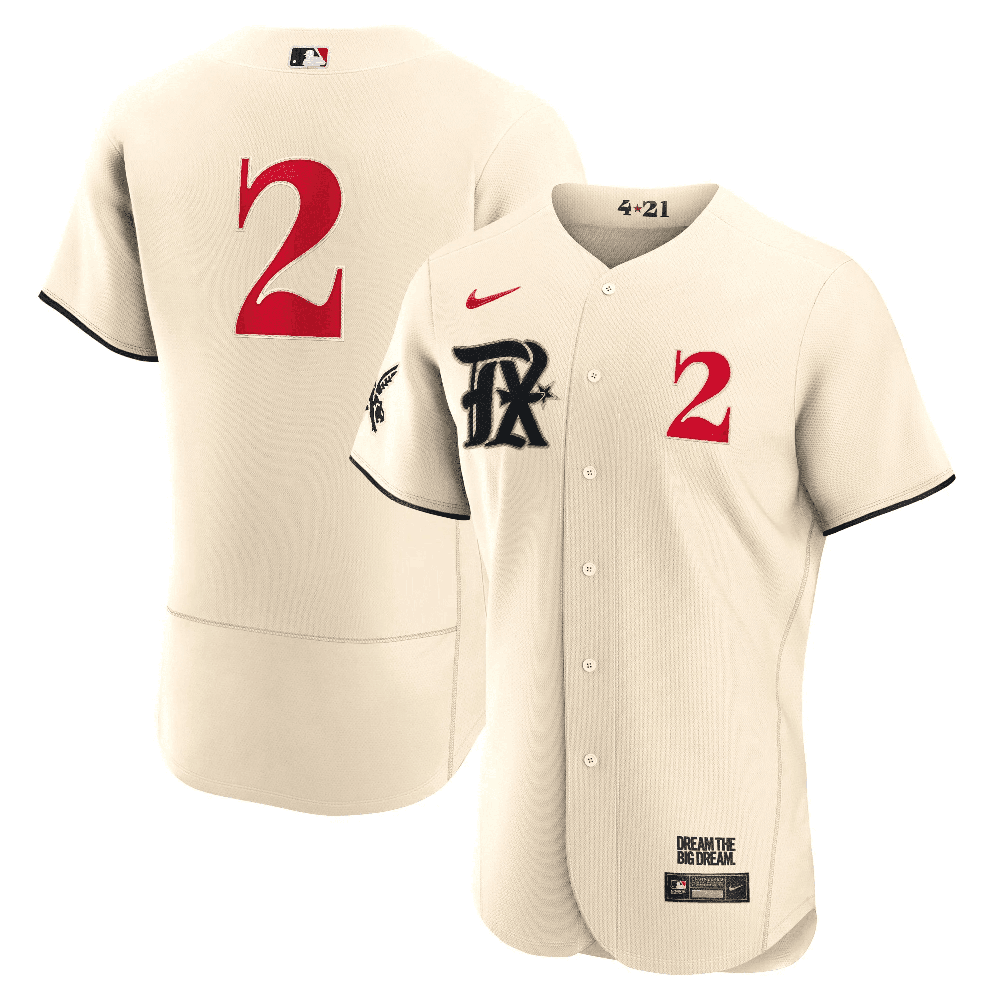 Marcus Semien Men's Texas Rangers 2023 City Connect Collection Flex Cream Jersey - All Stitched