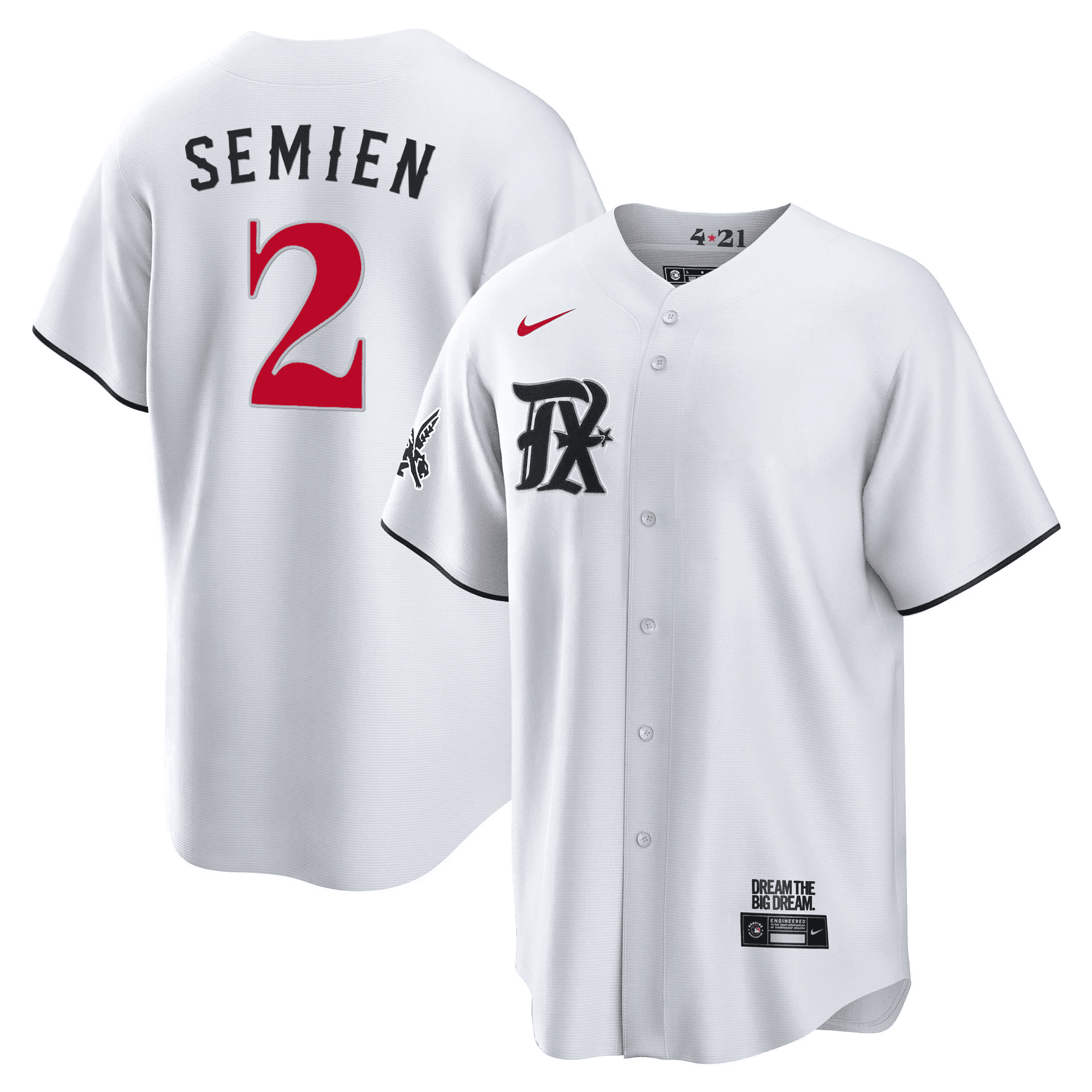Marcus Semien Men's Texas Rangers 2023 City Connect Collection V2 Cool White Jersey - All Stitched
