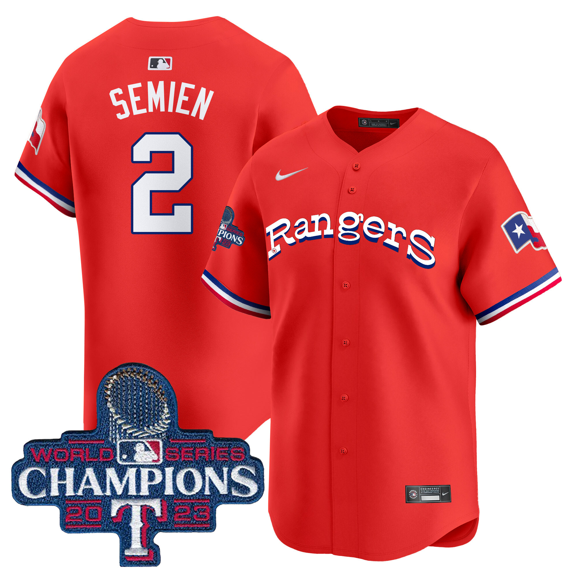 Marcus Semien Men's Texas Rangers Throwback 1972 Vapor Premier Limited Red Jersey - All Stitched