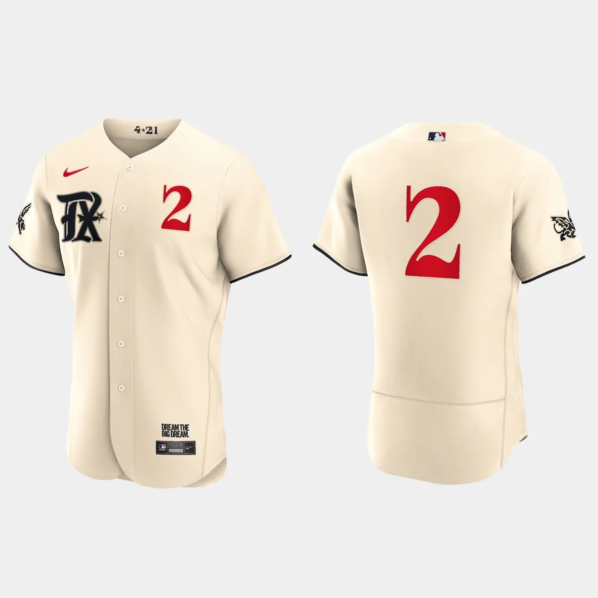 Marcus Semien Texas Rangers 2023 City Connect Jersey - Cream