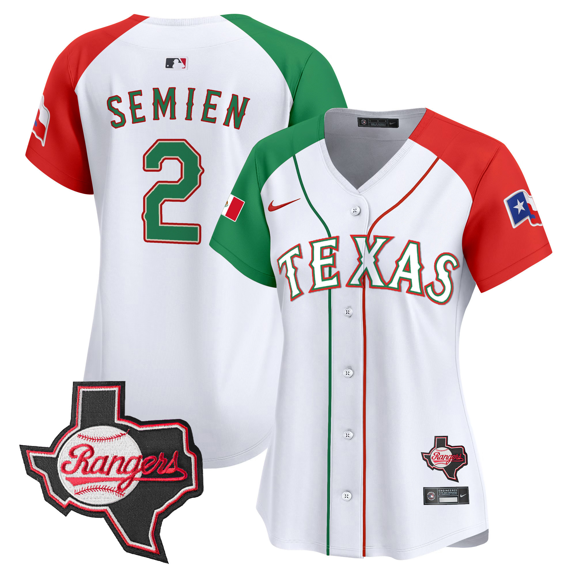 Marcus Semien Women's Texas Rangers Mexico Texas Patch Vapor Premier Limited Alternate Jersey - All Stitched
