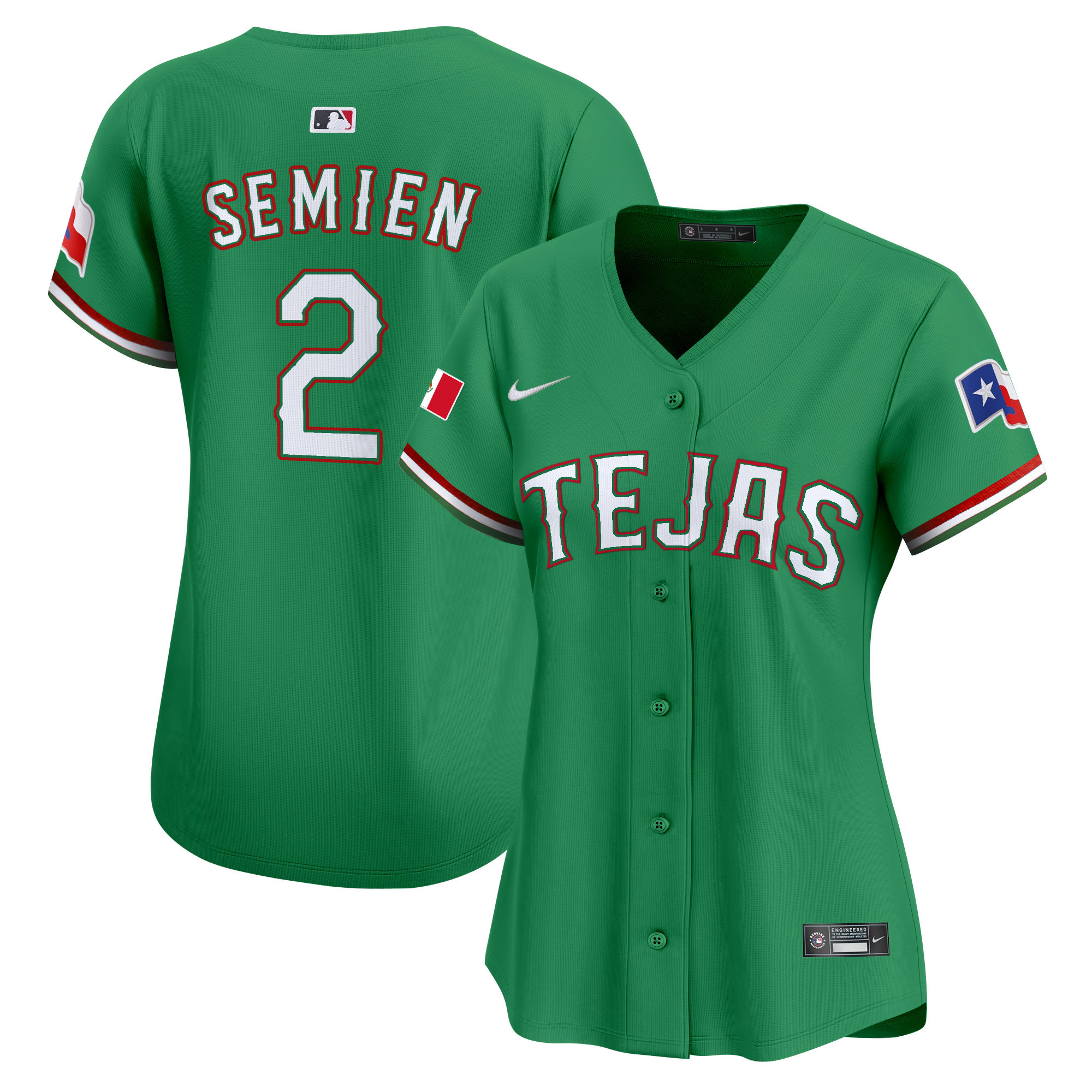 Marcus Semien Women's Texas Rangers Mexico Vapor Premier Limited Green Jersey - All Stitched