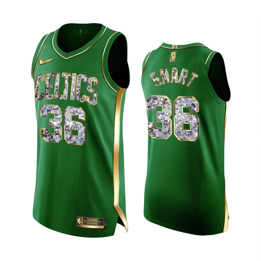 Marcus Smart Boston Celtics 36 2022 Playoffs Jersey Green Diamond Edition