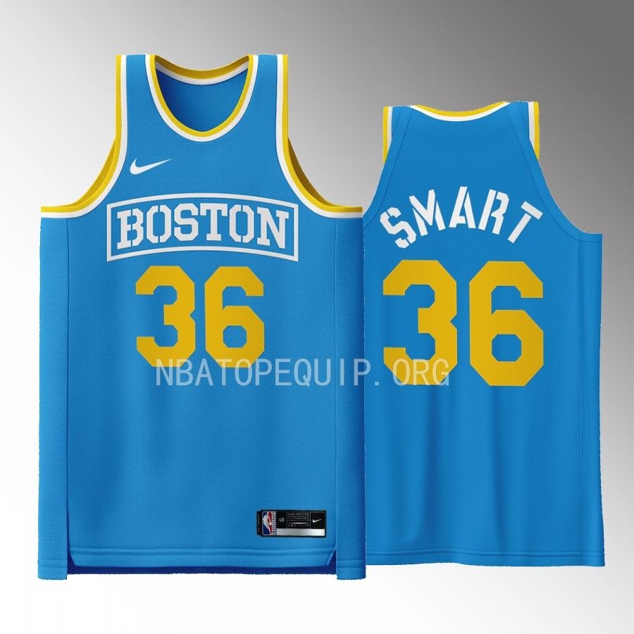 Marcus Smart Boston Celtics Blue #36 Jersey Boston Strong Special