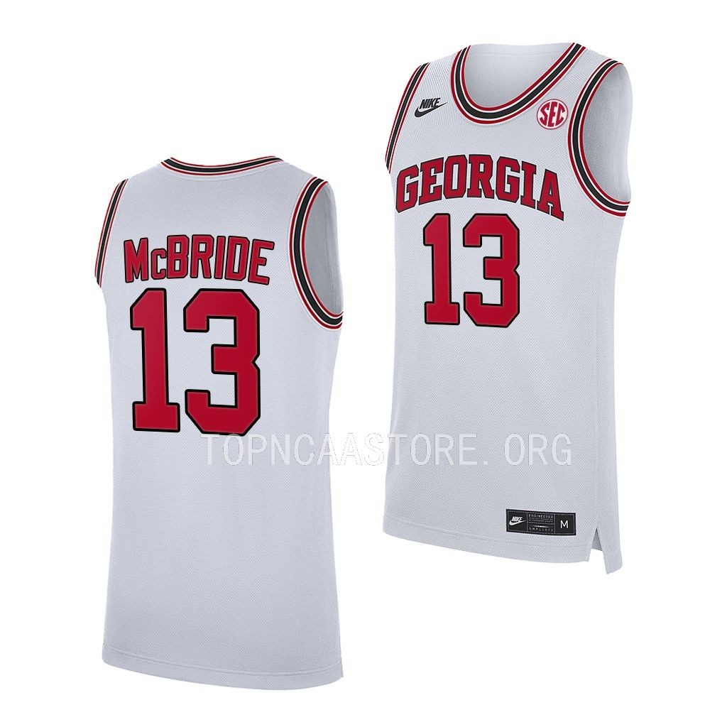 Mardrez McBride Georgia Bulldogs #13 White Home Jersey 2022-23