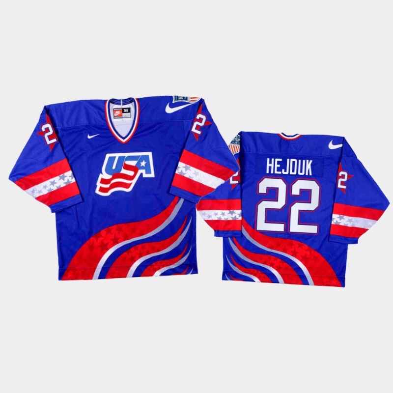 Marek Hejduk USA U18 Team Blue Alternate Jersey Classic 25th Anniversary