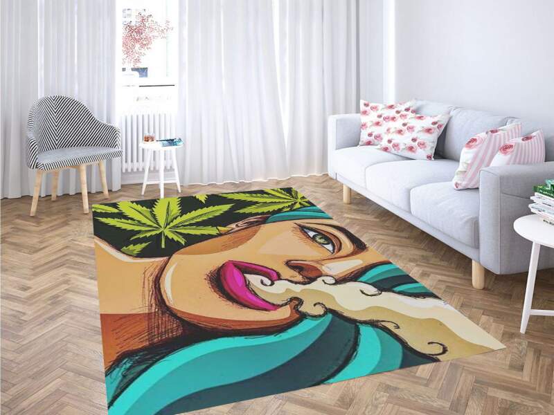 Marihuana Dibujo Mujer Carpet Rectangle Rug
