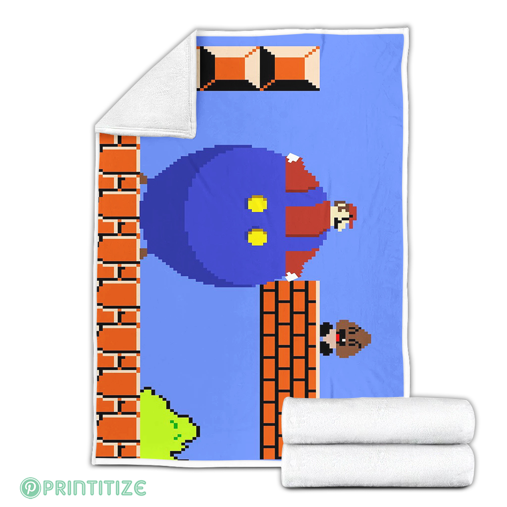 Mario Funny Fleece Blanket