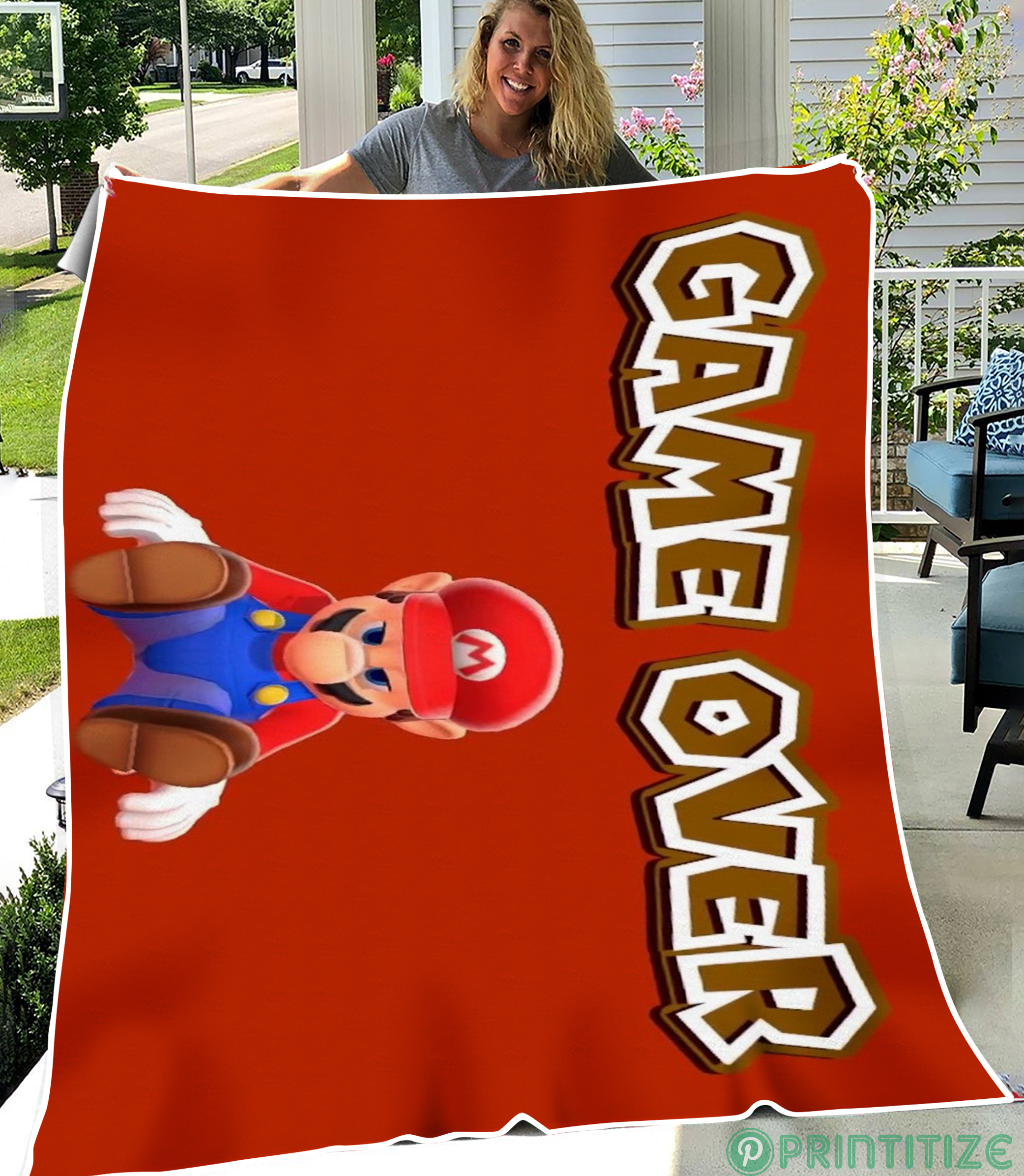 Mario Game Over Fleece Blanket