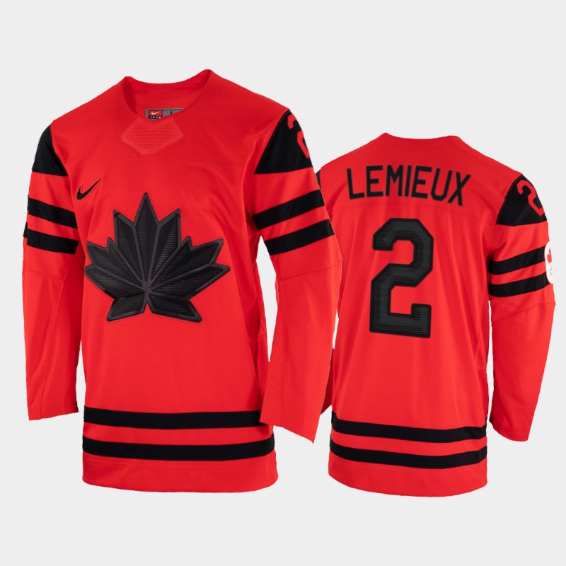 Mario Lemieux Canada Red Gold Winner Jersey 2002 Winter Olympic