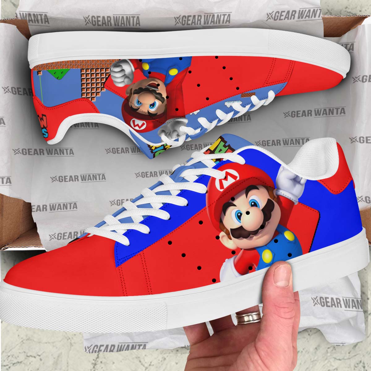Mario Skate Shoes Custom Super Mario Game Shoes