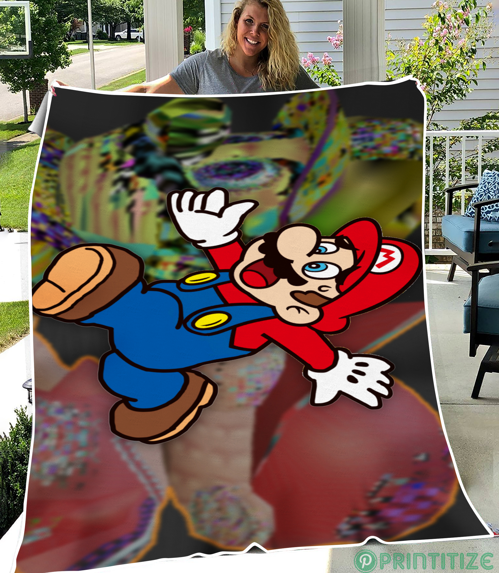 Mario Strikers Battle League Roster Fleece Blanket