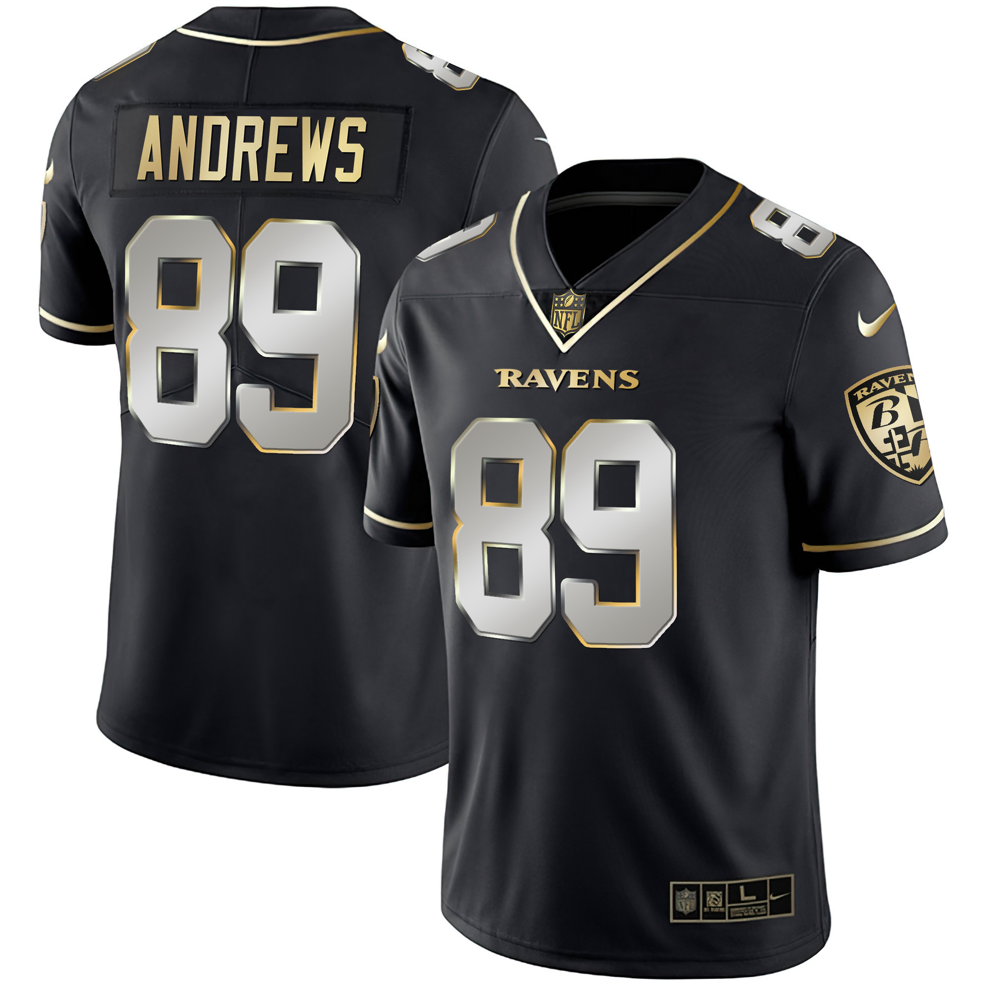 Mark Andrews Men's Baltimore Ravens Gold Vapor Black Limited Jersey All Stitched