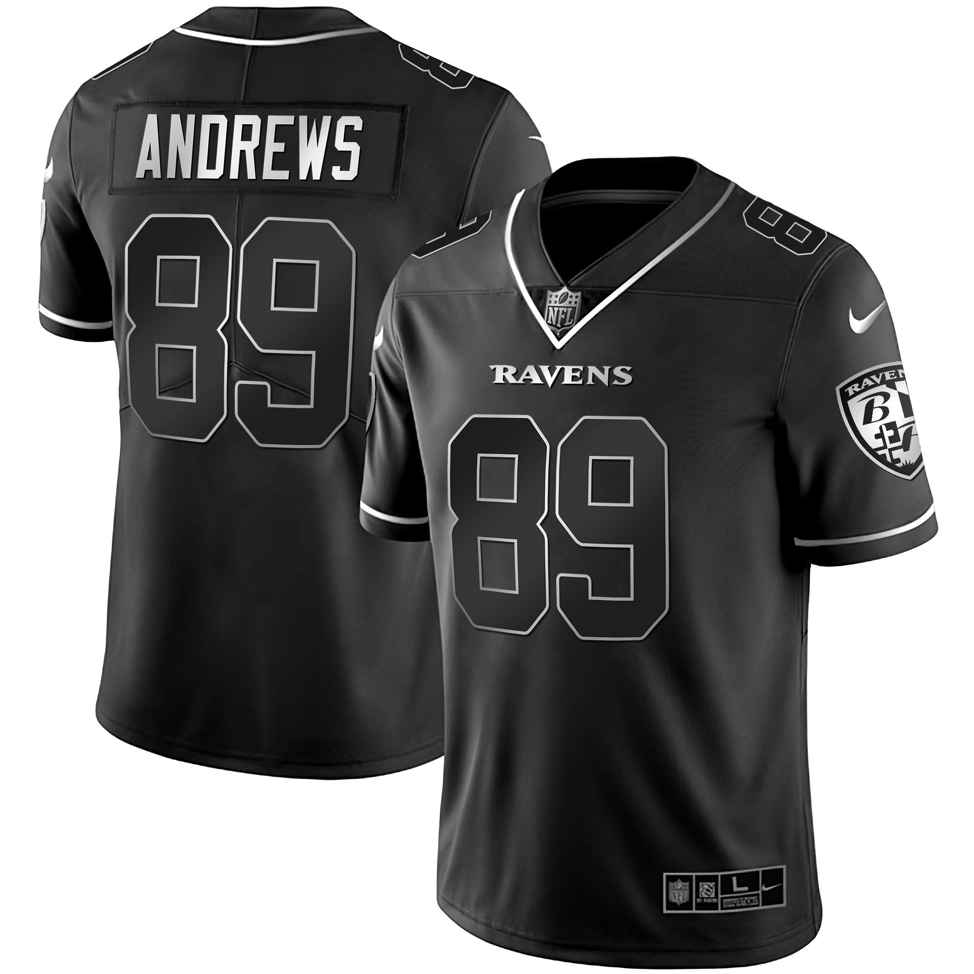 Mark Andrews Men's Baltimore Ravens Gold Vapor Black Silver Jersey All Stitched