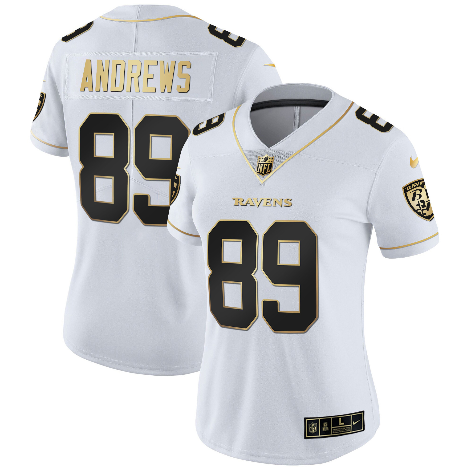 Mark Andrews WoMen's Baltimore Ravens Gold Vapor White Gold Jersey All Stitched