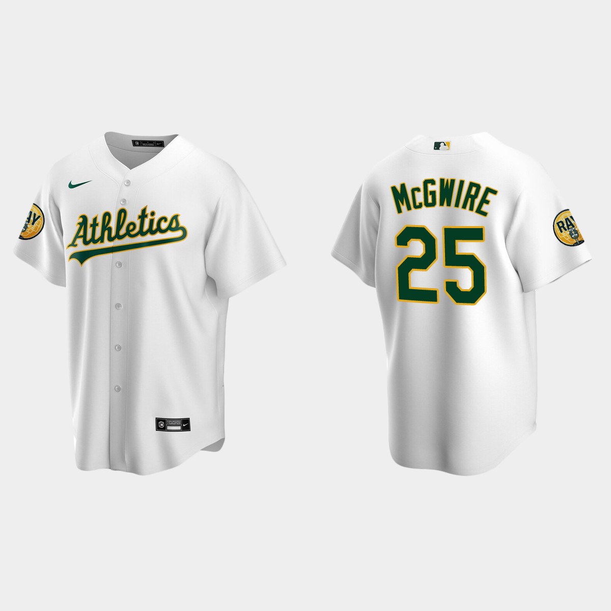 Mark McGwire Oakland Athletics 2022 Ray Fosse Patch Jersey - White