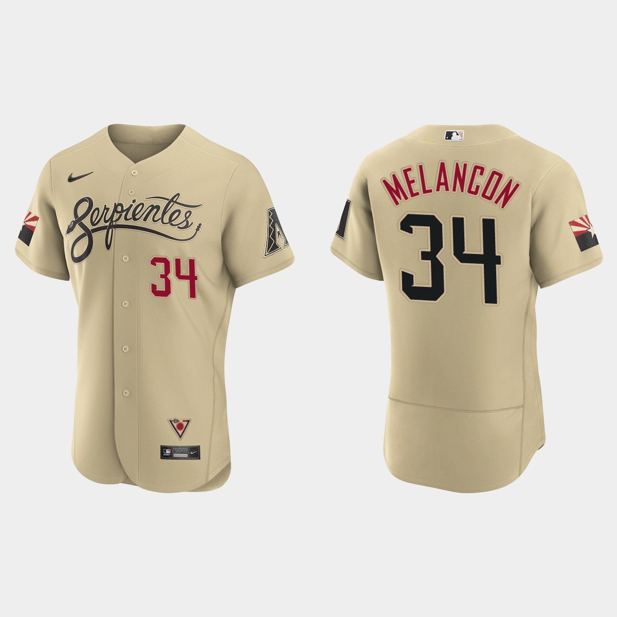 Mark Melancon Arizona Diamondbacks 2021 City Connect Jersey - Gold