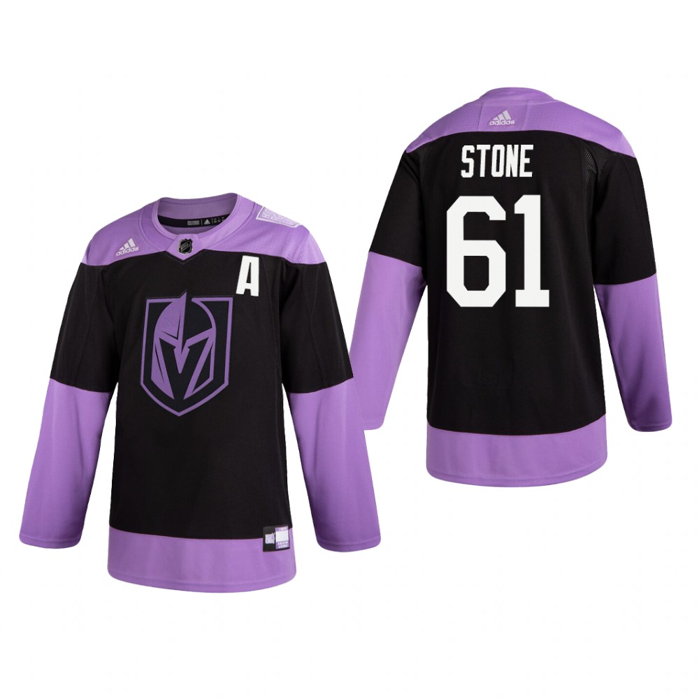 Mark Stone #61 Vegas Golden Knights 2019 Fights Cancer Black Practice Jersey