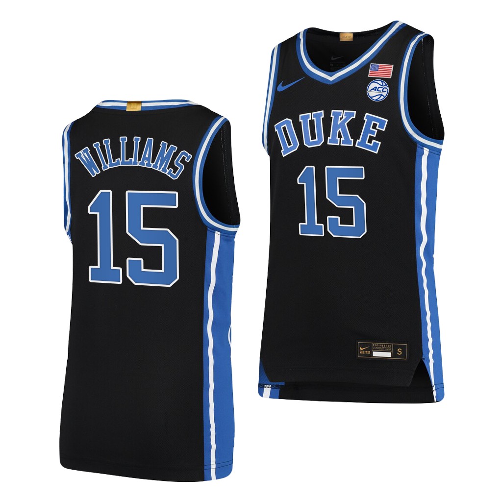 Mark Williams #15 Duke Blue Devils 2021-22 College Limited Black Jersey