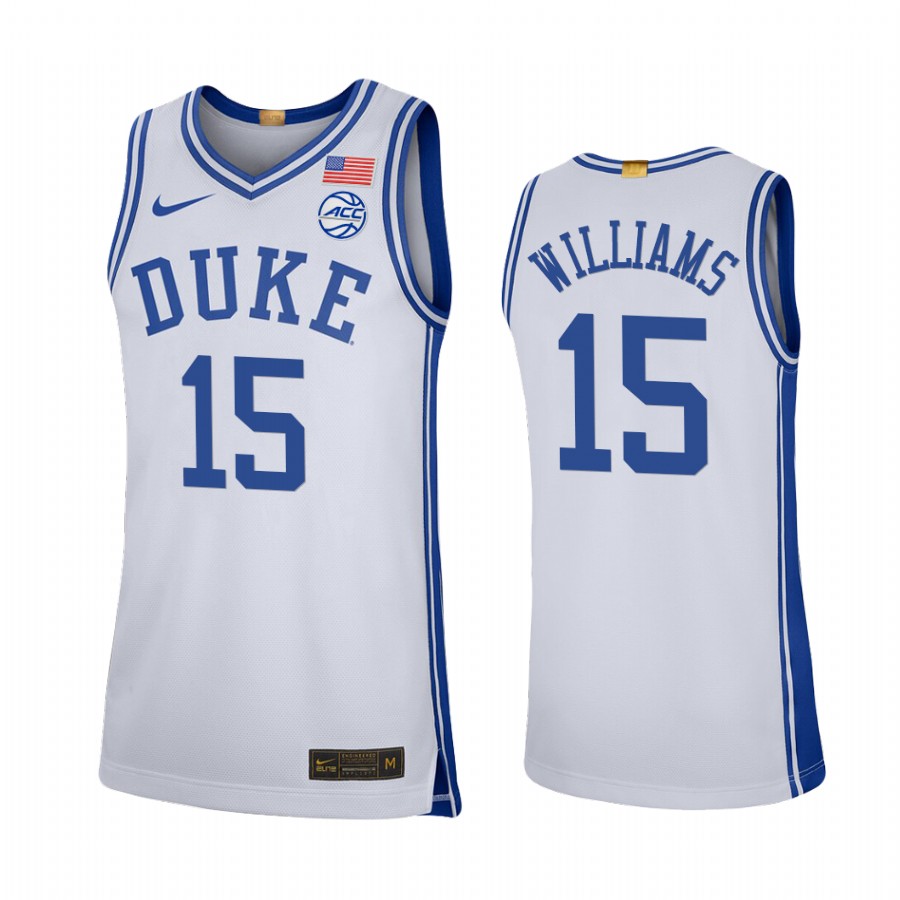 Mark Williams Duke Blue Devils White Jersey 2021-22 College Limited