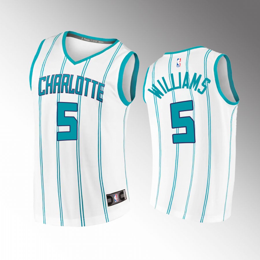 Mark Williams Hornets #5 White Jersey 2022-23 Association Edition