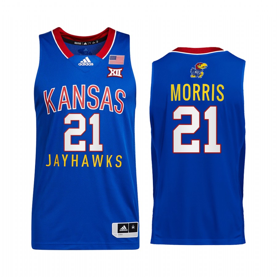 Markieff Morris Kansas Jayhawks Royal Jersey College Throwback