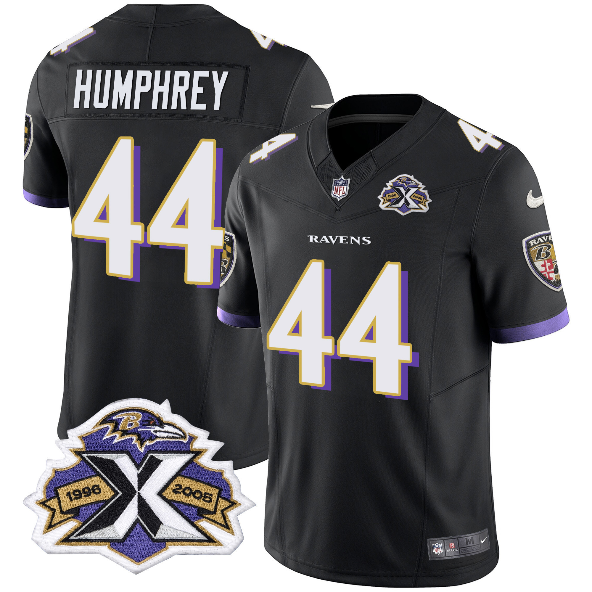 Marlon Humphrey Men's Baltimore Ravens 2005 Throwback Black Vapor Limited Black Jersey All Stitched