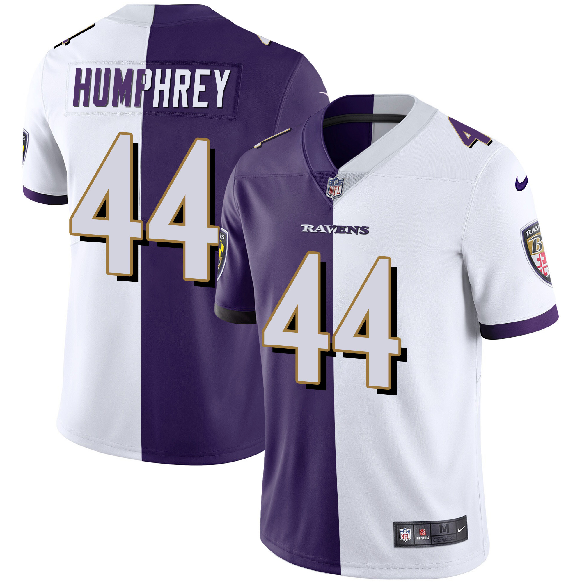 Marlon Humphrey Men's Baltimore Ravens Gold Vapor Split Jersey All Stitched