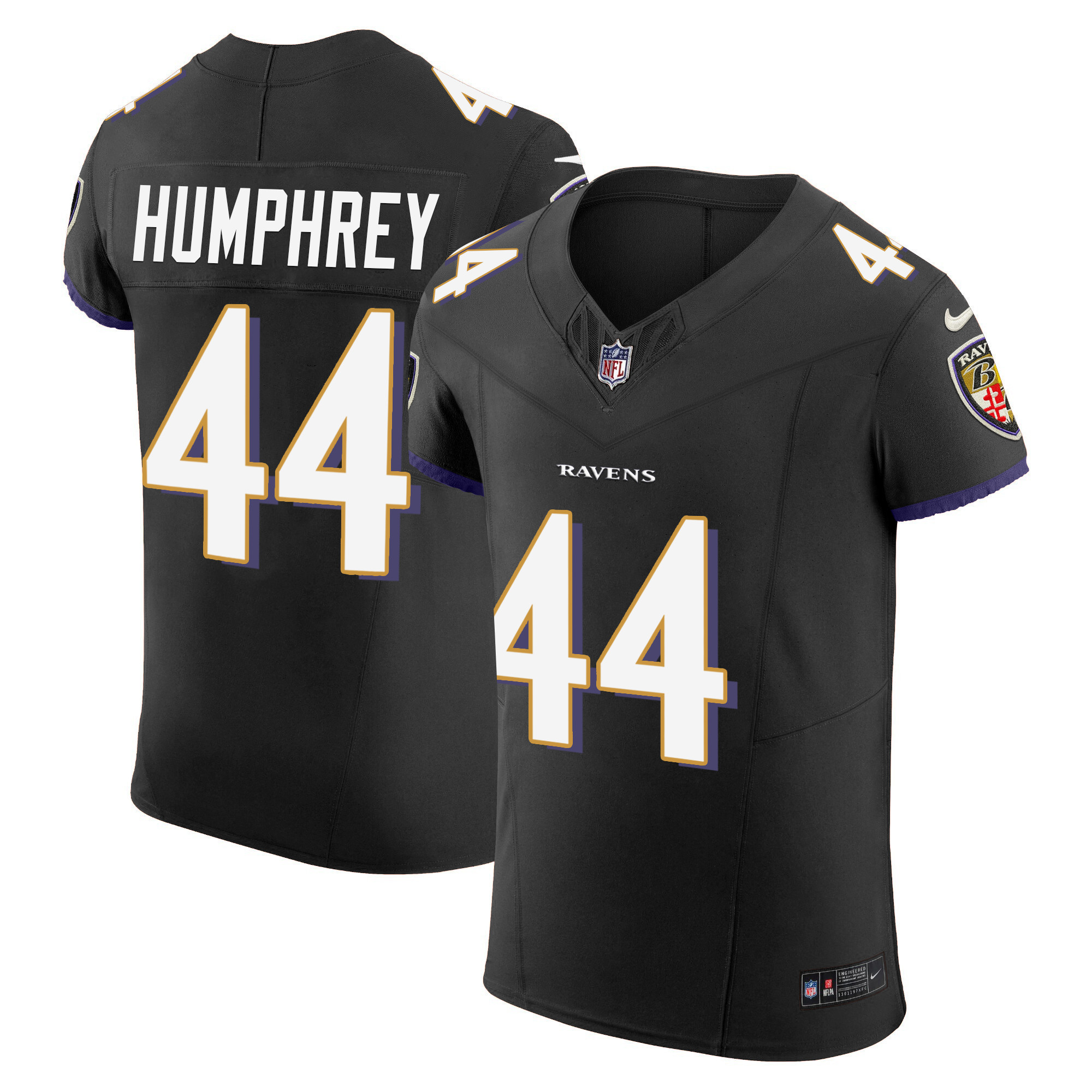 Marlon Humphrey Men's Baltimore Ravens Vapor Elite Black Jersey All Stitched