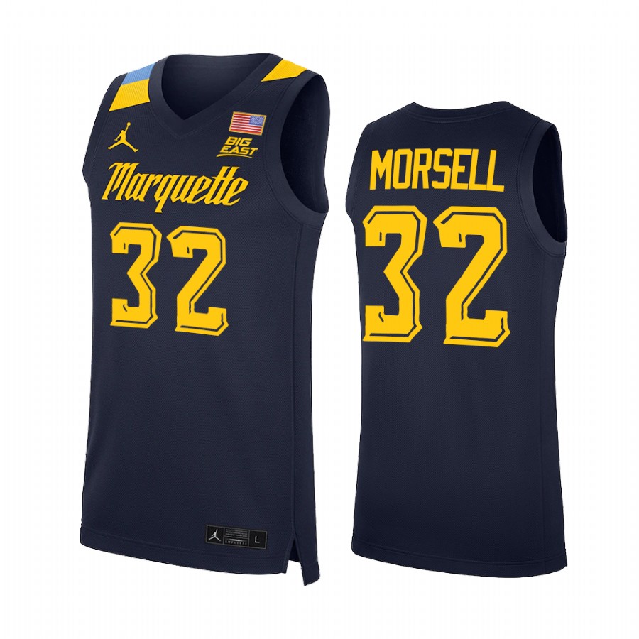 Marquette Golden Eagles Darryl Morsell Jersey 2022 College Blue Uniform