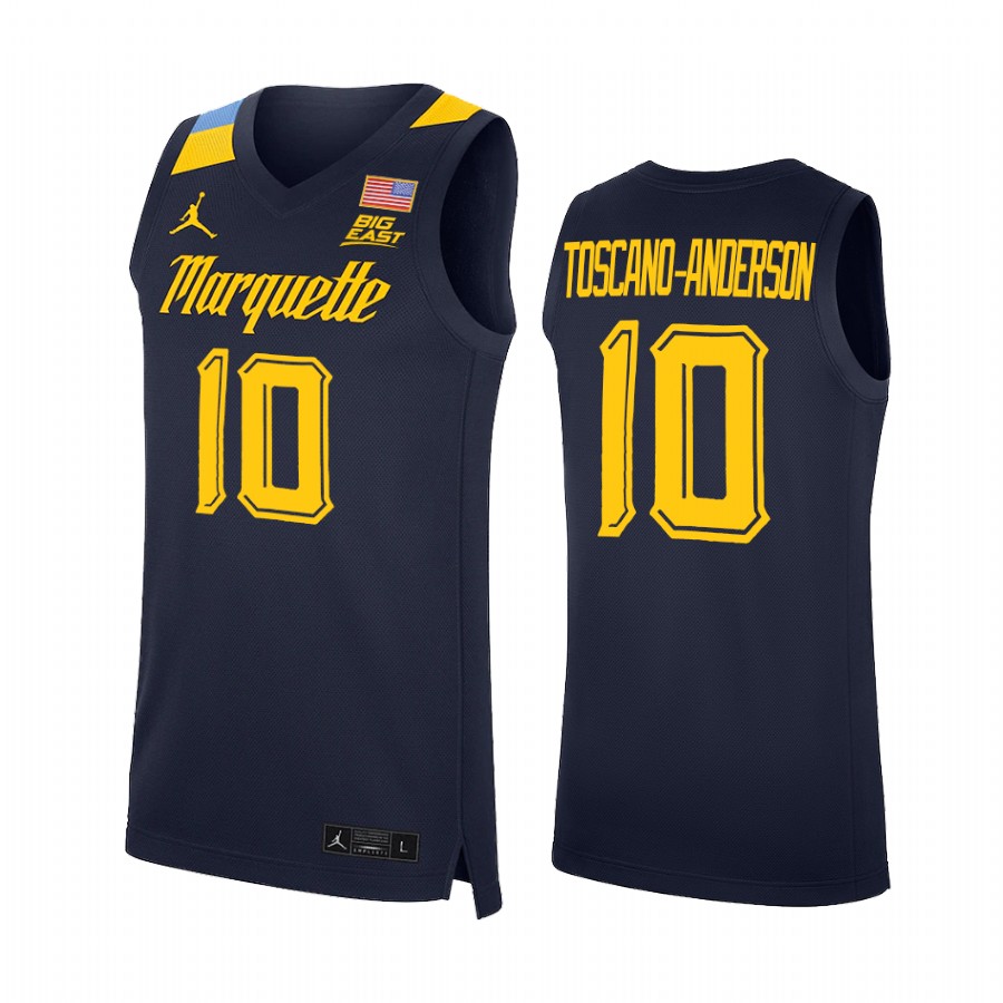 Marquette Golden Eagles Juan Toscano-Anderson Jersey College Blue NBA Alumni Uniform