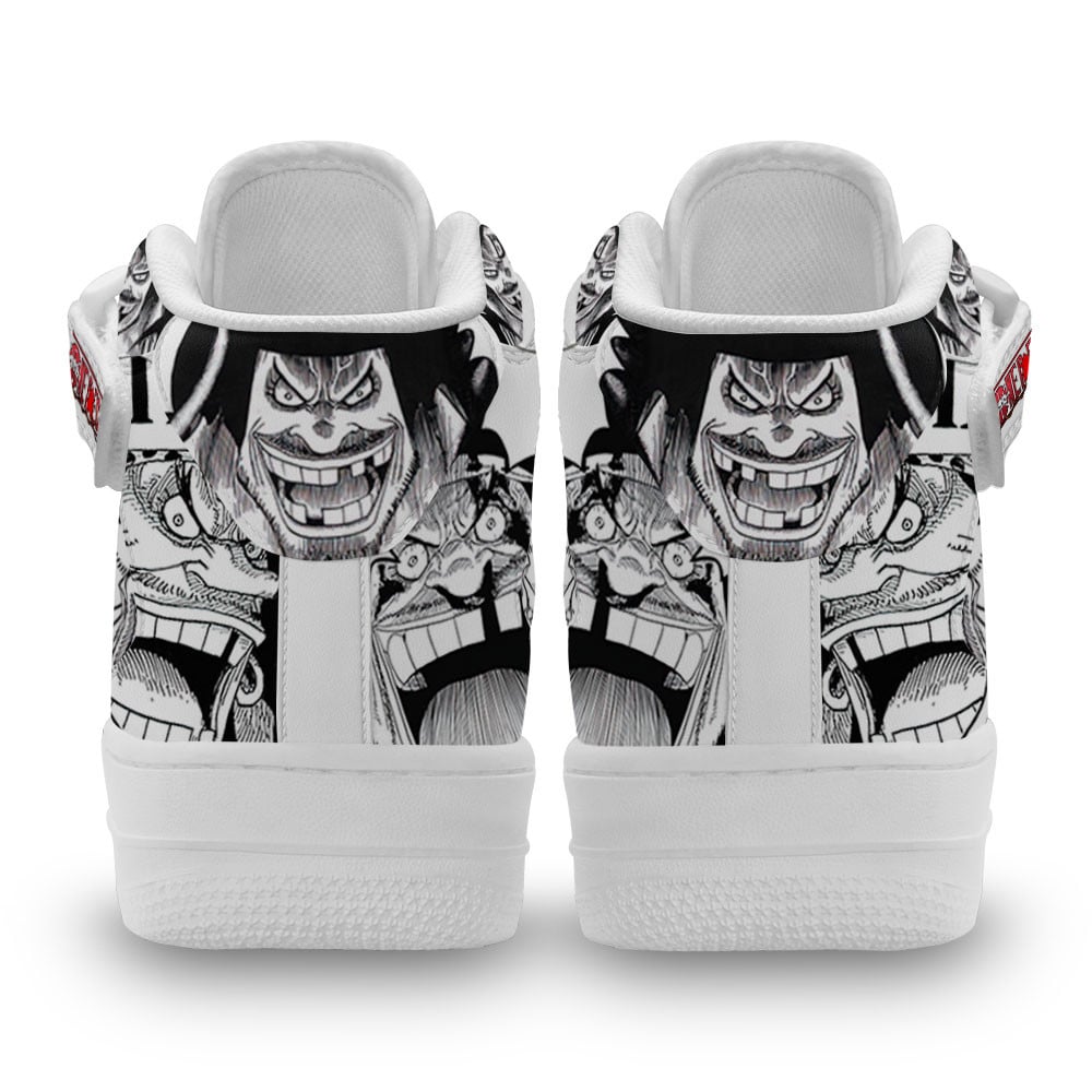 Marshall D Tech Sneakers Air Mid One Piece Custom Anime Shoes Mix Manga